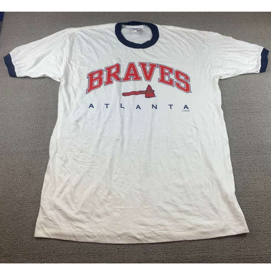 Vintage All Out Fan Apparel XL Atlanta Braves Baseball T Shirt USA Made 1997