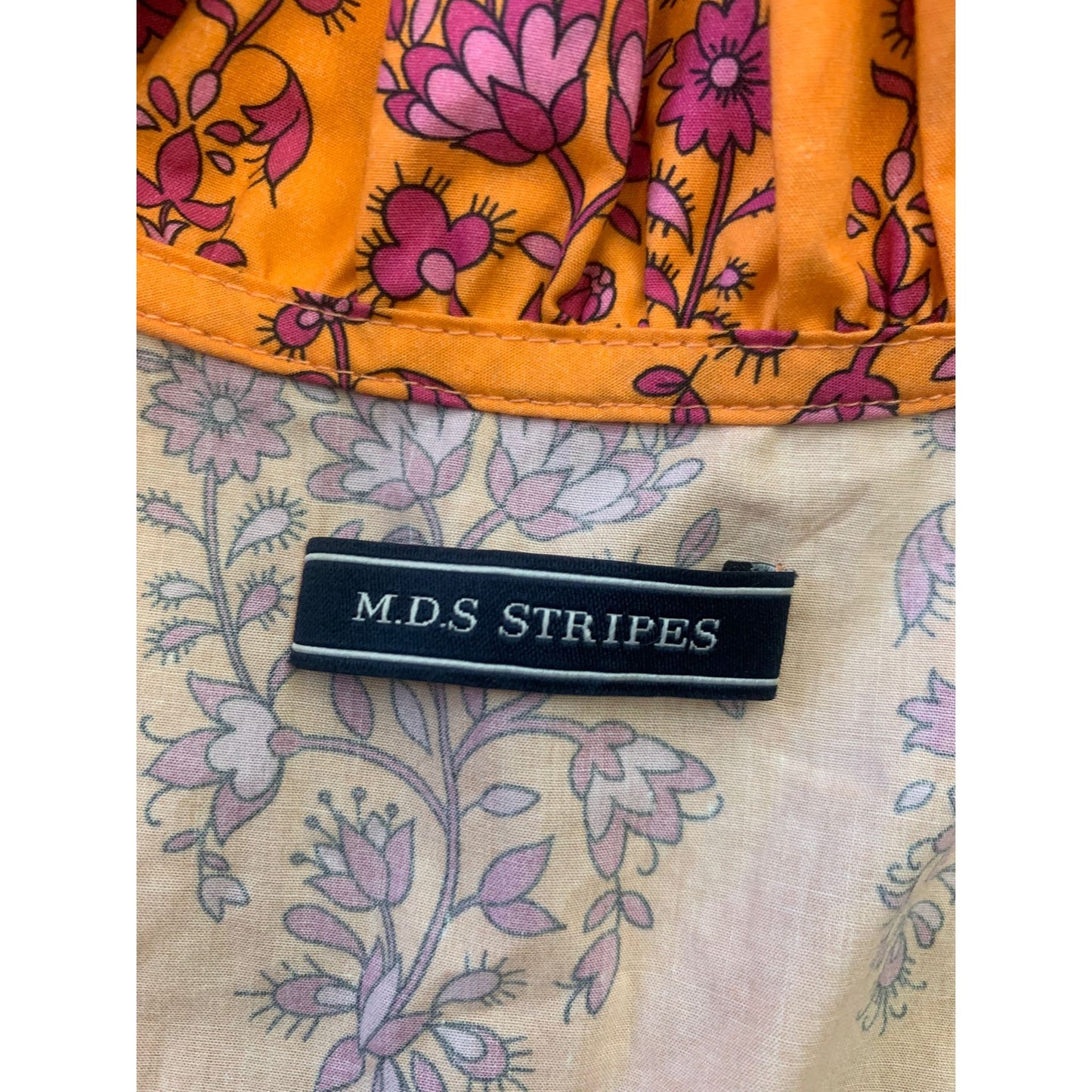 M.D.S. Stripes Women's Orange Floral Paisley Long Dress