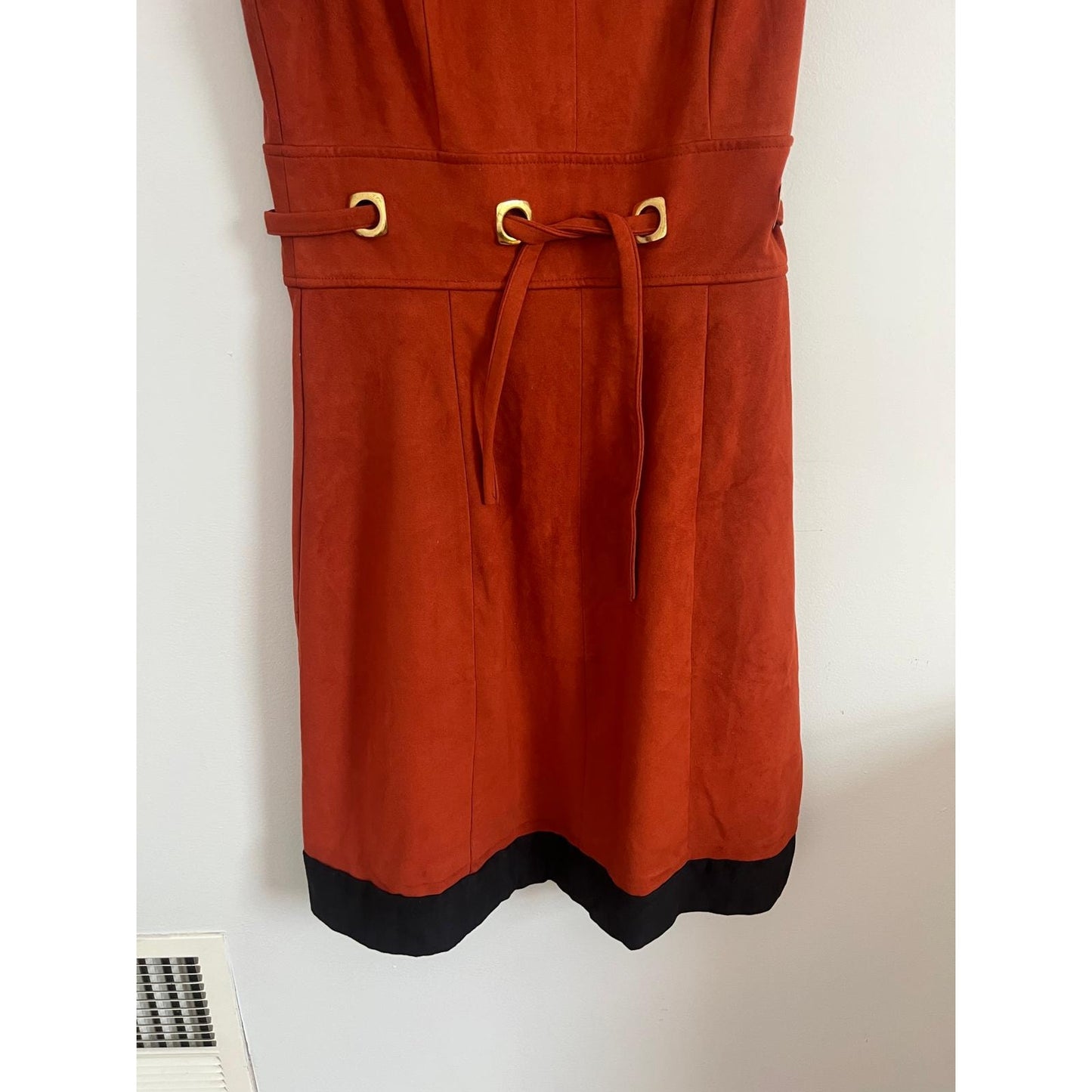 Nanette Lepore Dress Women 8 Orange Sleeveless Belted Mod Retro
