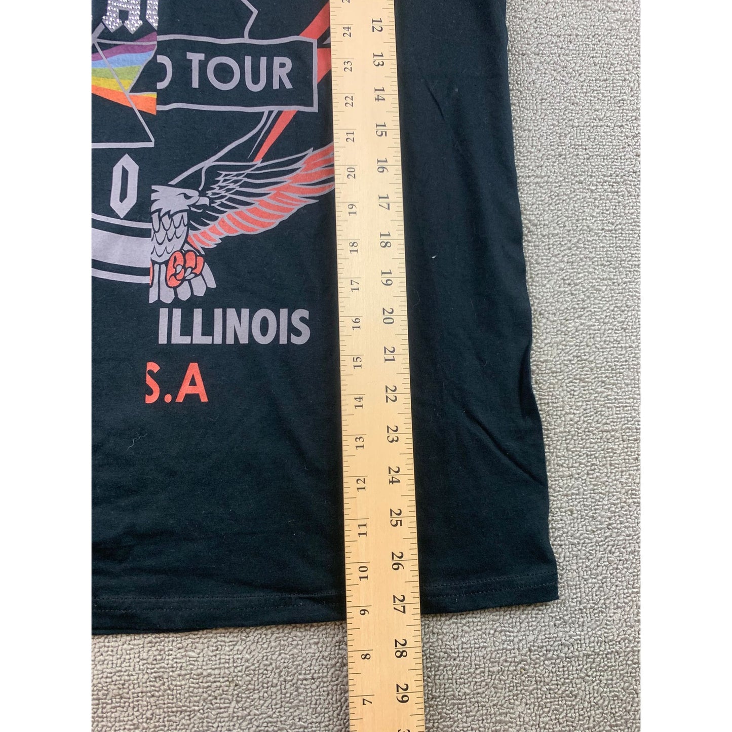 River Island Forever 21 M Black Crystal Lake Illinois Tour Rock Graphic T-Shirt