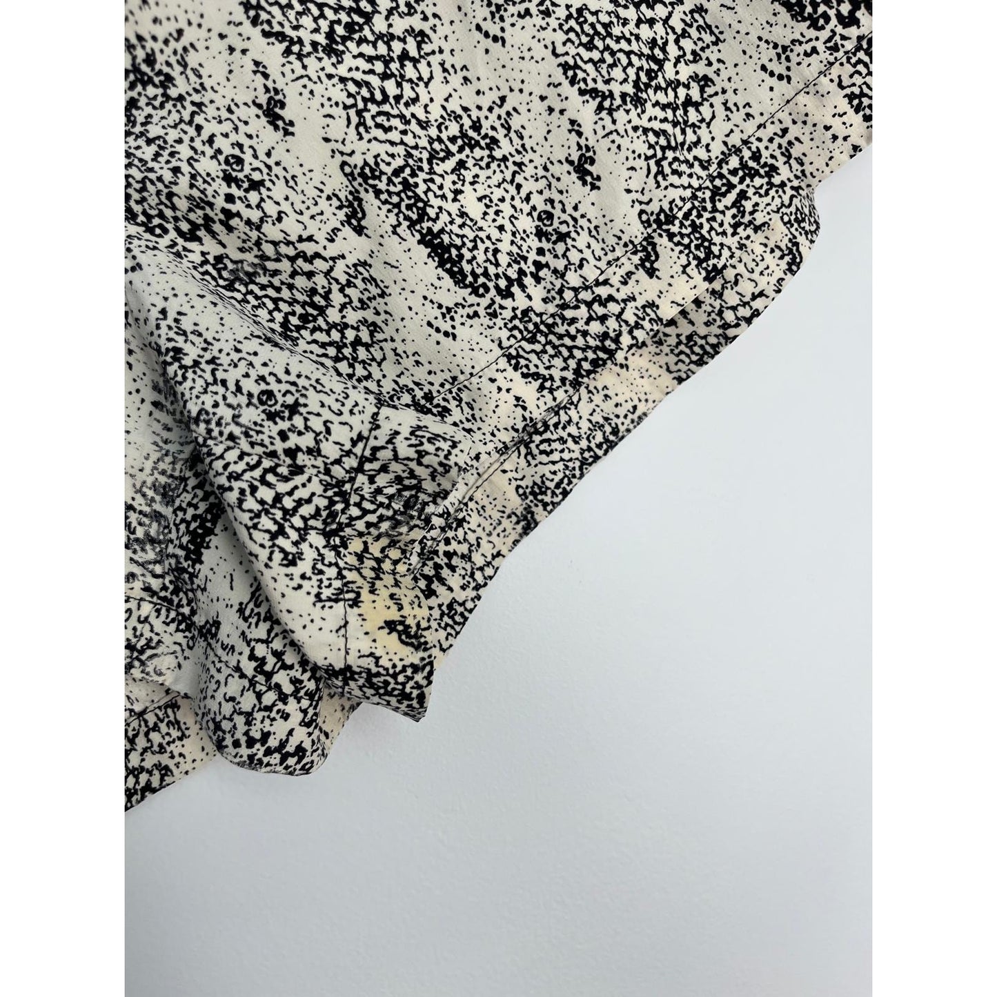 Parker Silk Lounge Shorts Women S Black White Animal Print Pull On
