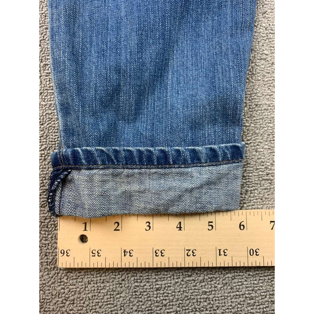 LRL Lauren Jeans Co Women 6 Light Wash Relaxed Boyfriend Jeans Cuffed Denim