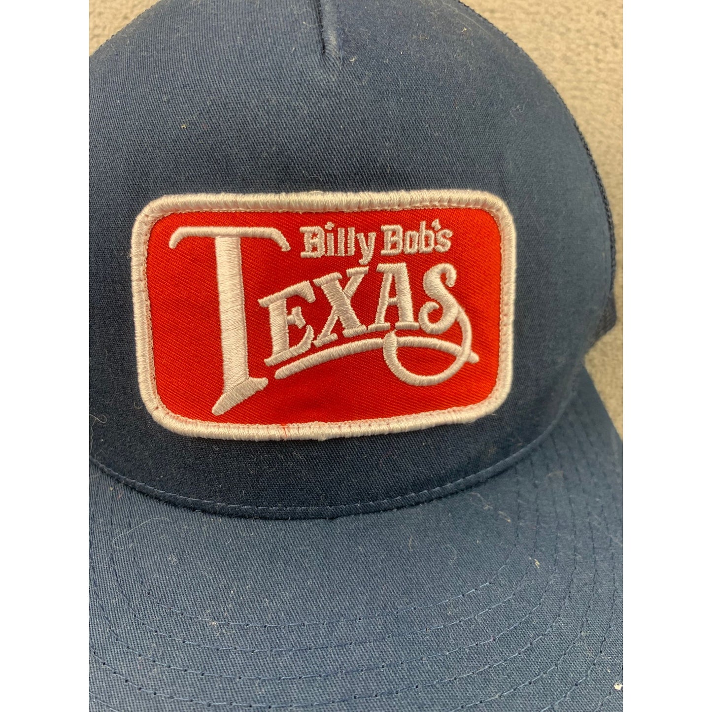 Billy Bob’s Texas Men's One Size navy Blue Red Patch Snapback Cap