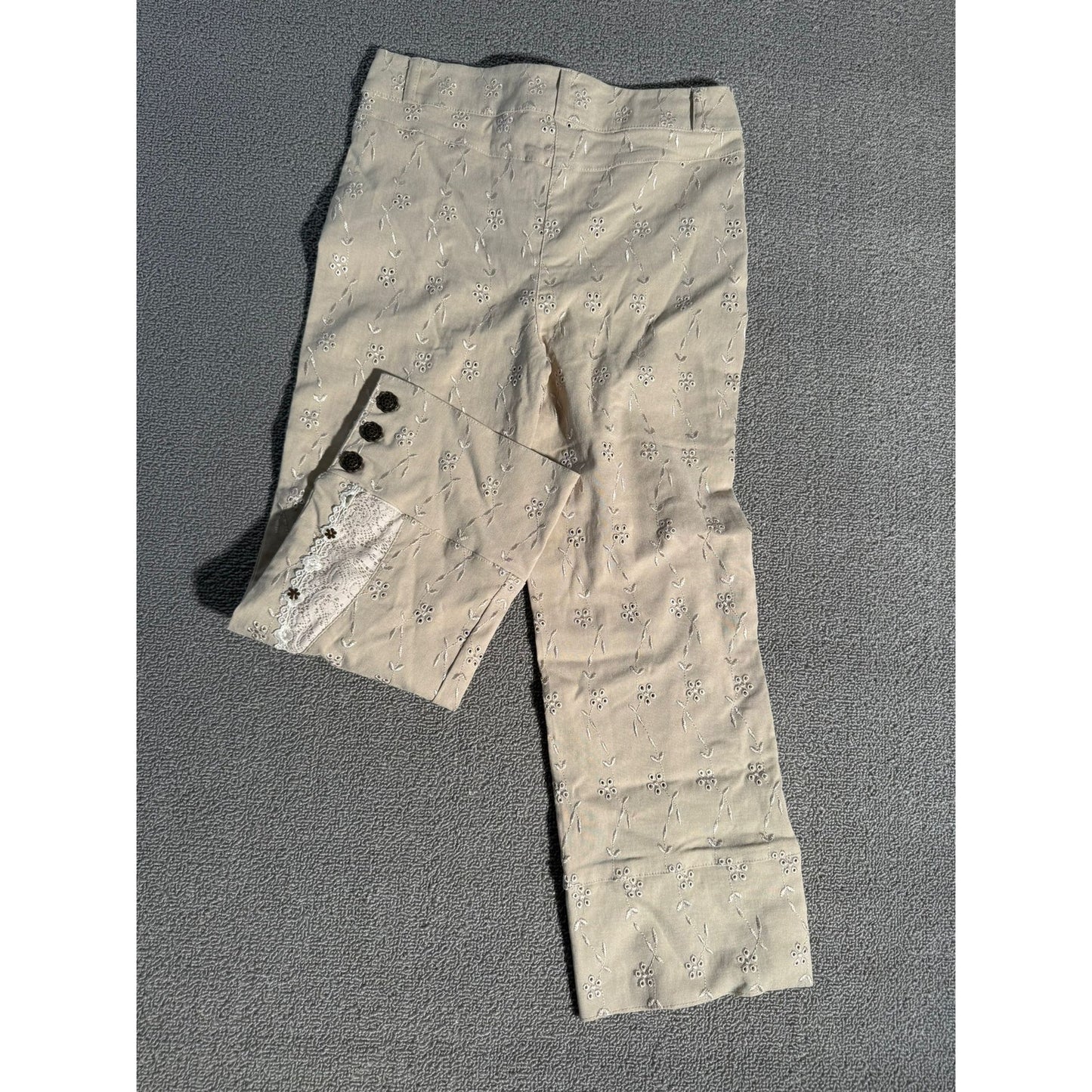 ETS Elements for Women Embroidered Capri Pants Size 36