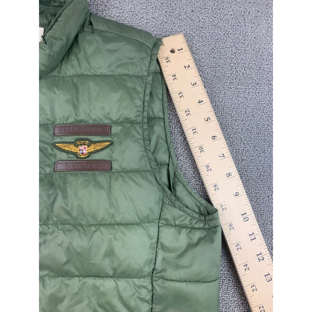 Aviazione Navale Puffer Aviation Vest Men's Small  Italian Navy And Wings Patch