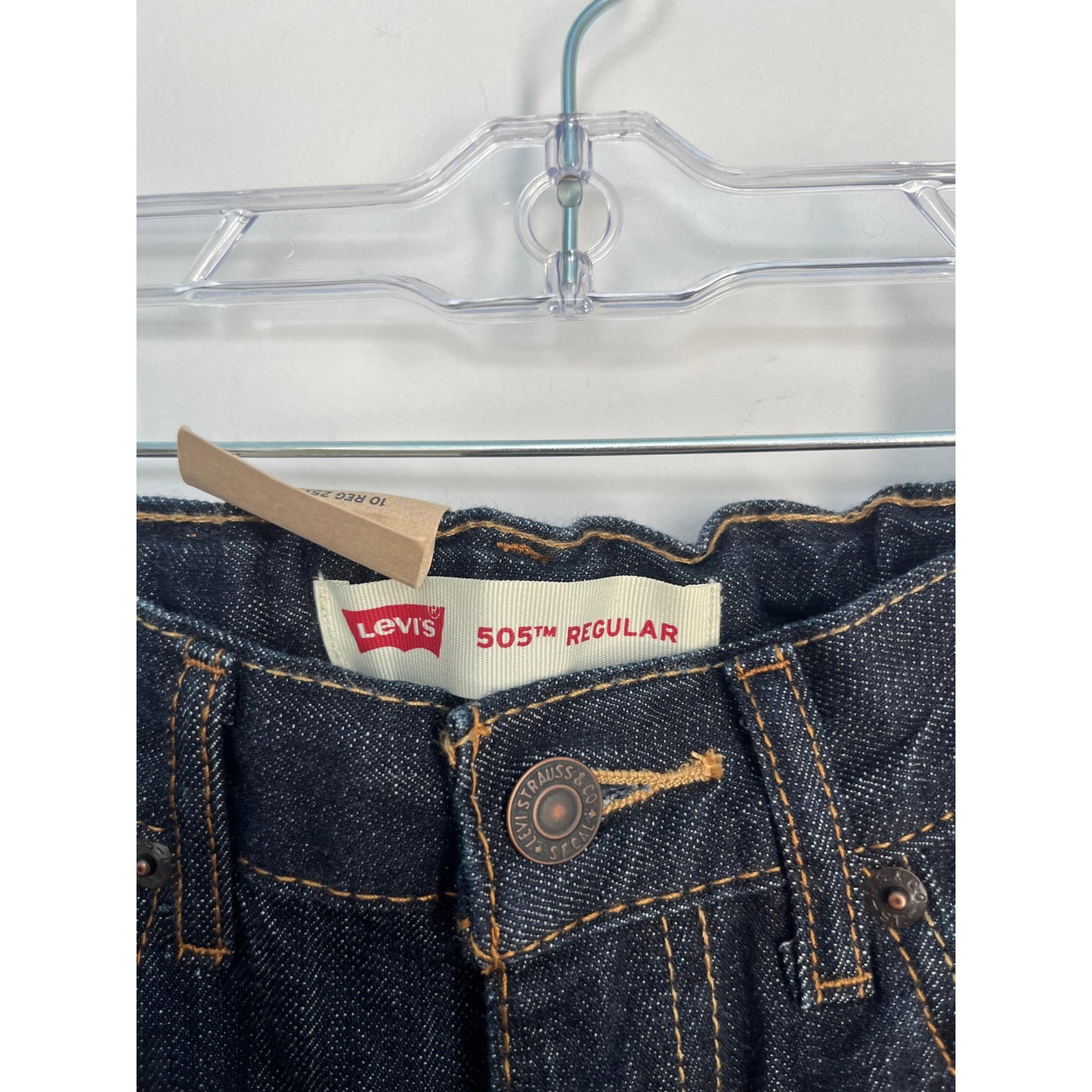Levi's 505 Regular Boys 10 Reg 25x25 Dark Wash Straight Jeans