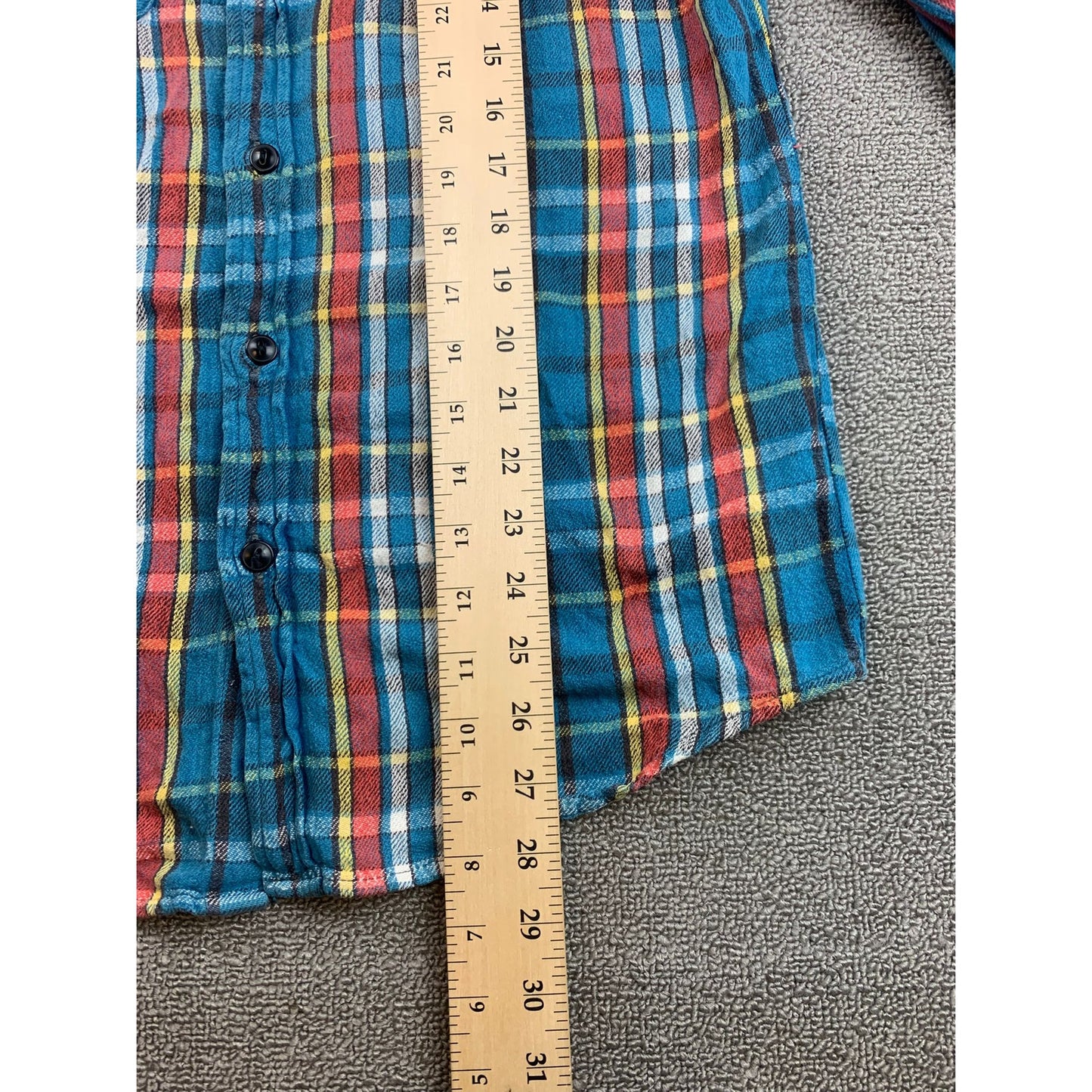 Archived Denim Supply Ralph Lauren Men Medium Blue Red Plaid Button Down Shirt