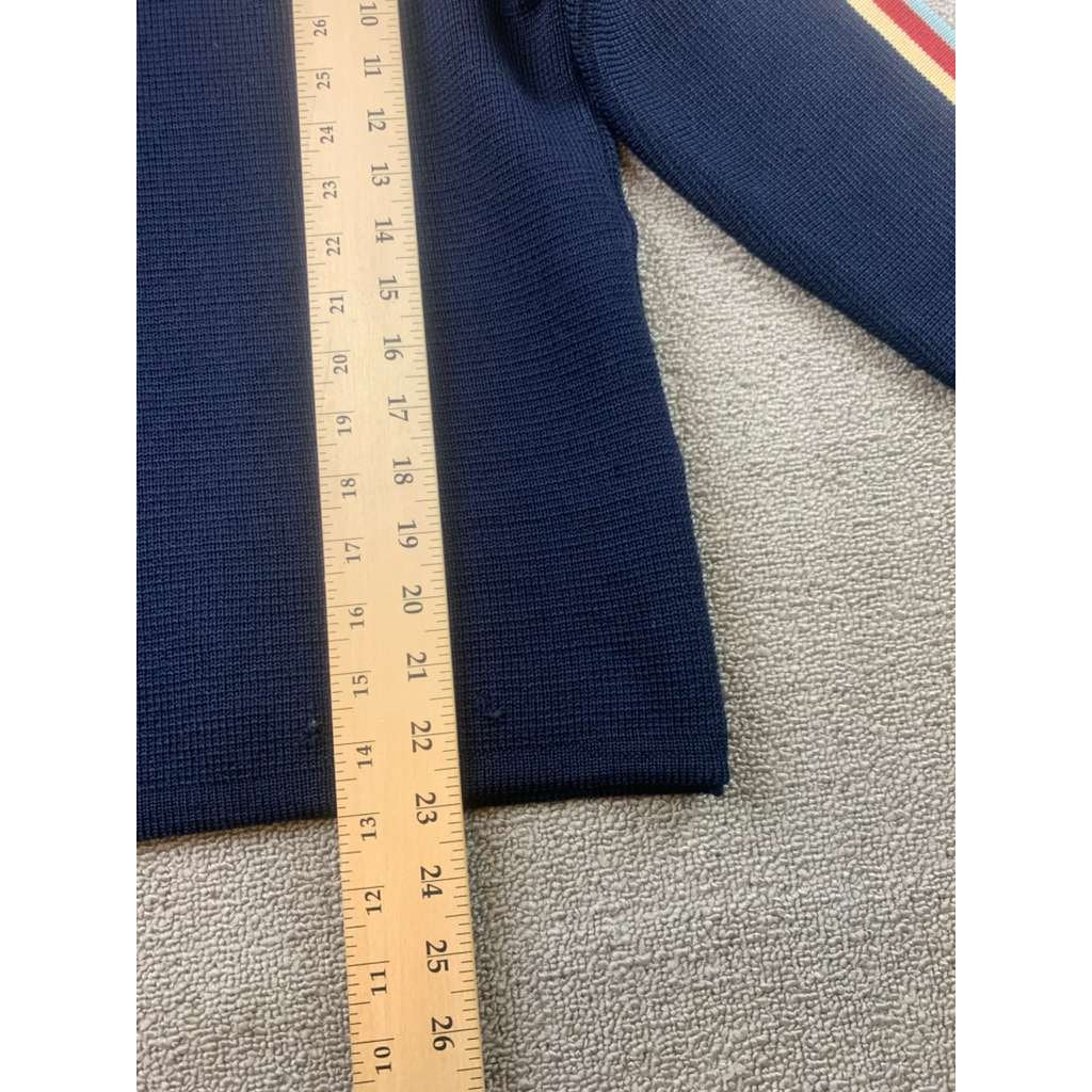 Demetre Wool Sweater Women S Navy Stripe Sleeve Vintage Ski Pullover