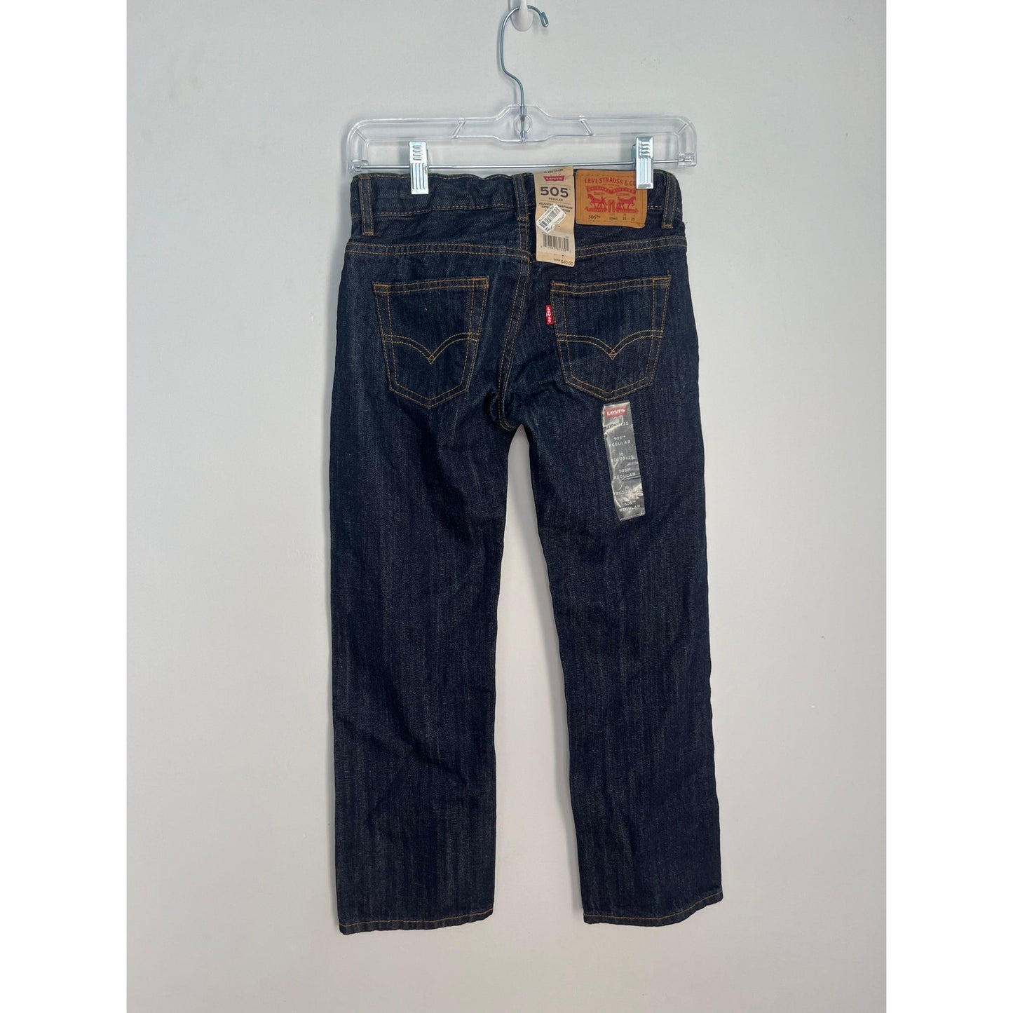 Levi's 505 Regular Boys 10 Reg 25x25 Dark Wash Straight Jeans