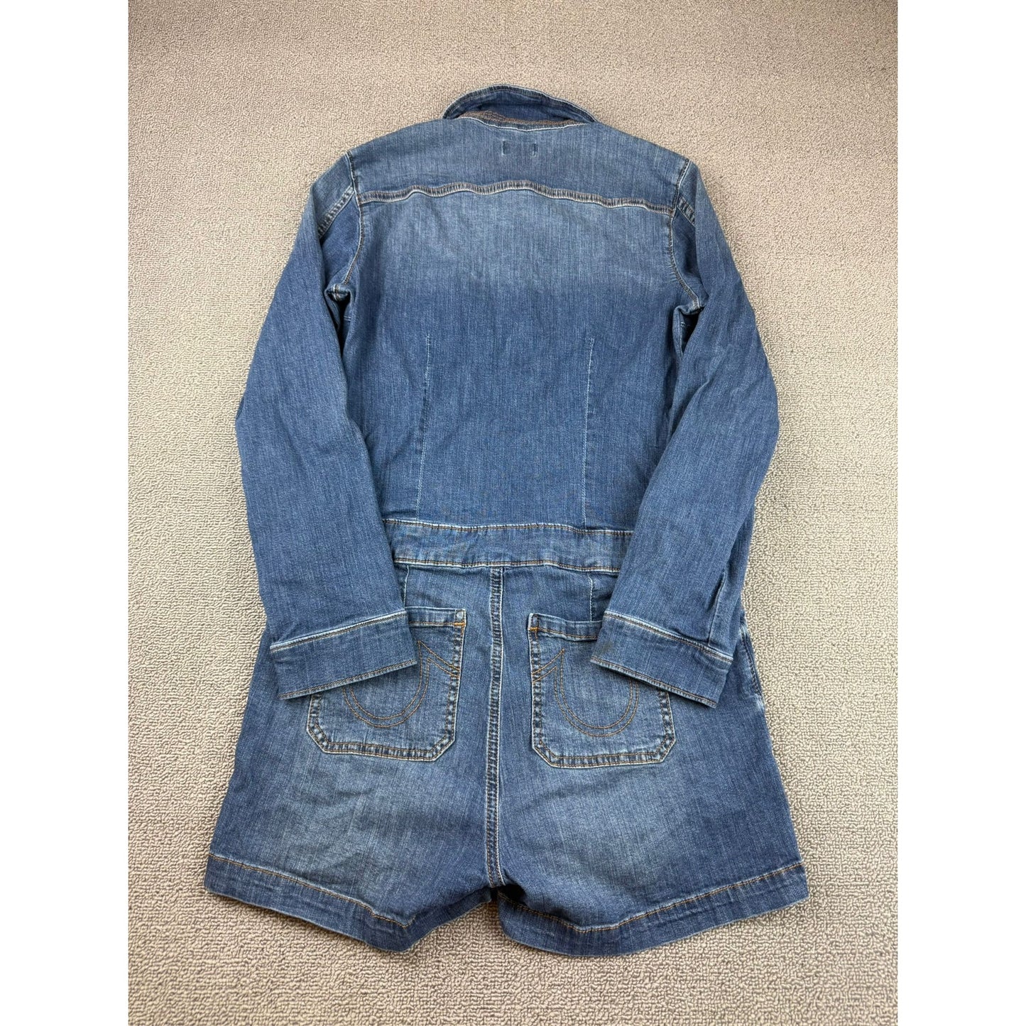 True Religion Women's Small Blue Denim Jumpsuit Romper