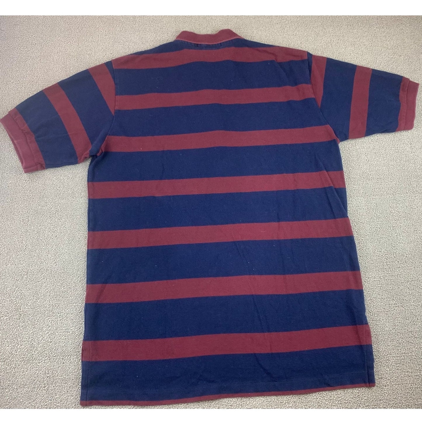 Polo Golf Ralph Lauren Polo Shirt Men's L Navy Burgundy Rugby Stripe Crest
