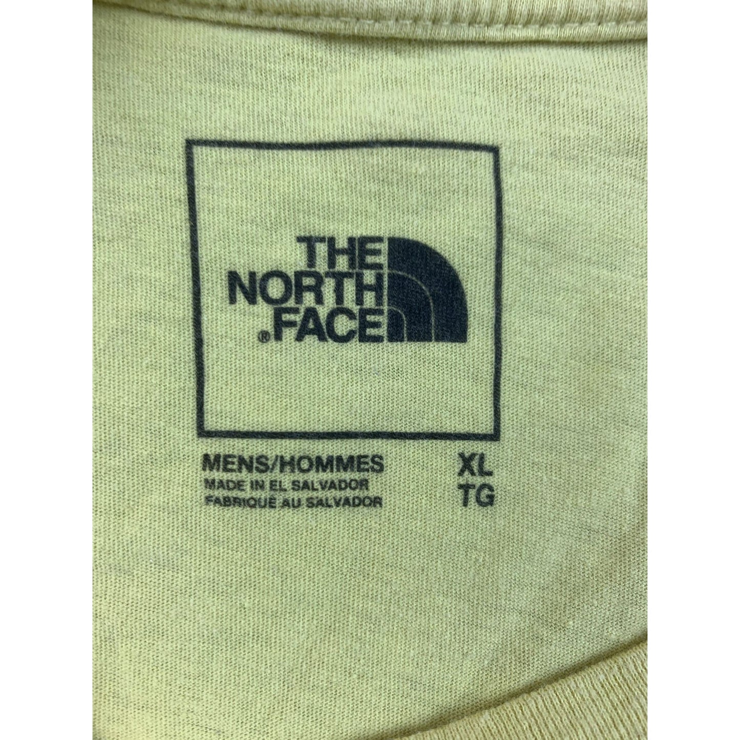 The North Face Men's XL Yellow Logo Graphic T-Shirt Crewneck