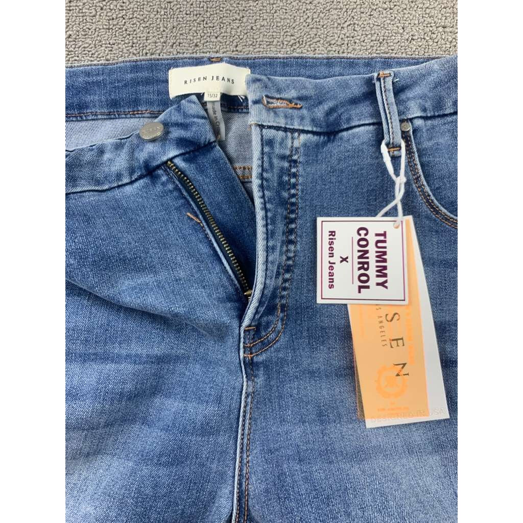 Risen Los Angeles Women 15/32 Blue Light Washed Jeans Bootcut Mid Rise