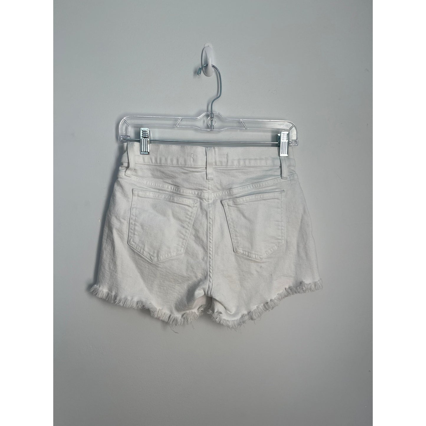 Joes Jeans Ozzie Shorts Women 25 White Denim Cutoff Frayed Hem 4 Inch
