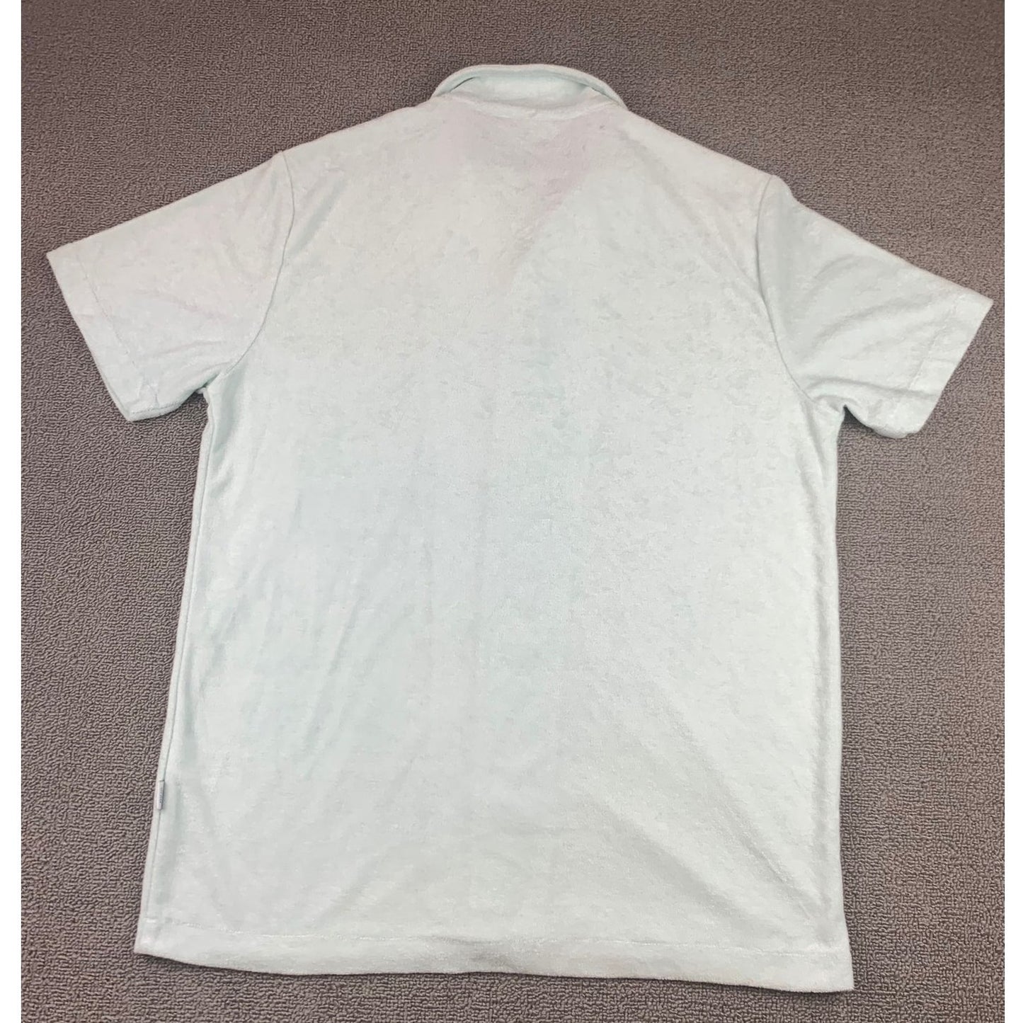 Onia Terry Camp Shirt Men's M Mint Green Short Sleeve Button Front Resort