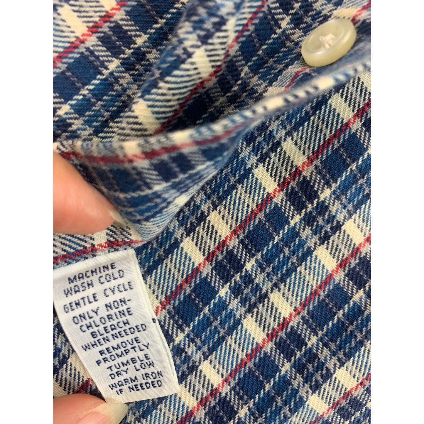 Ralph Lauren Men's Medium Classic Fit Checked Long Sleeve Button Down Polo Shirt