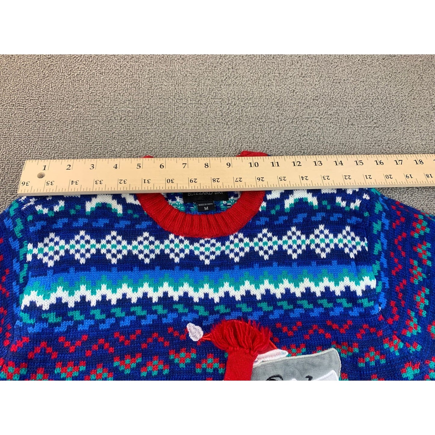 Blizzard Bay Women's Medium Santa Shark Ugly Holiday Christmas Sweater