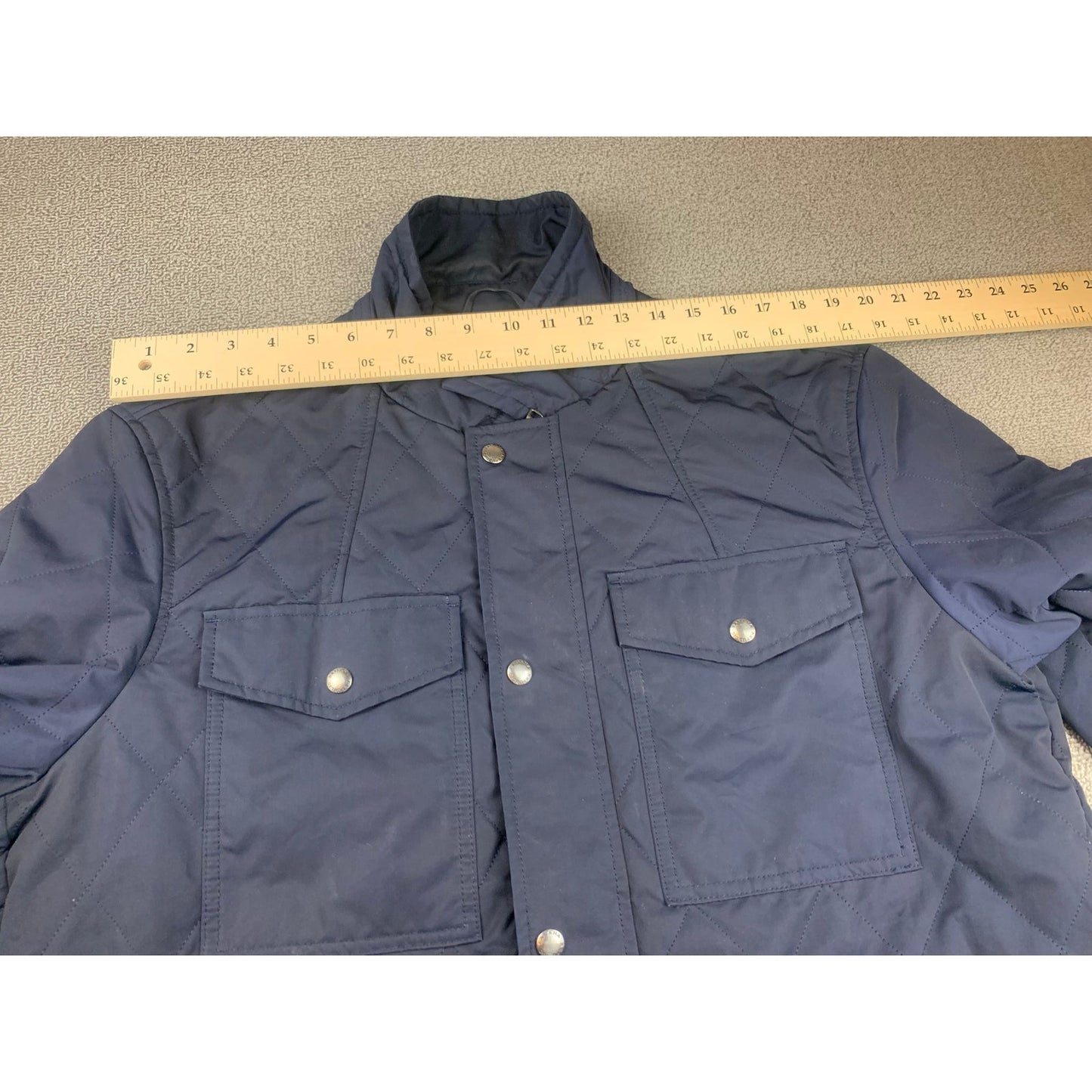 Banana Republic Quilted Field Jacket Men’s XL Navy Snap Front Pockets