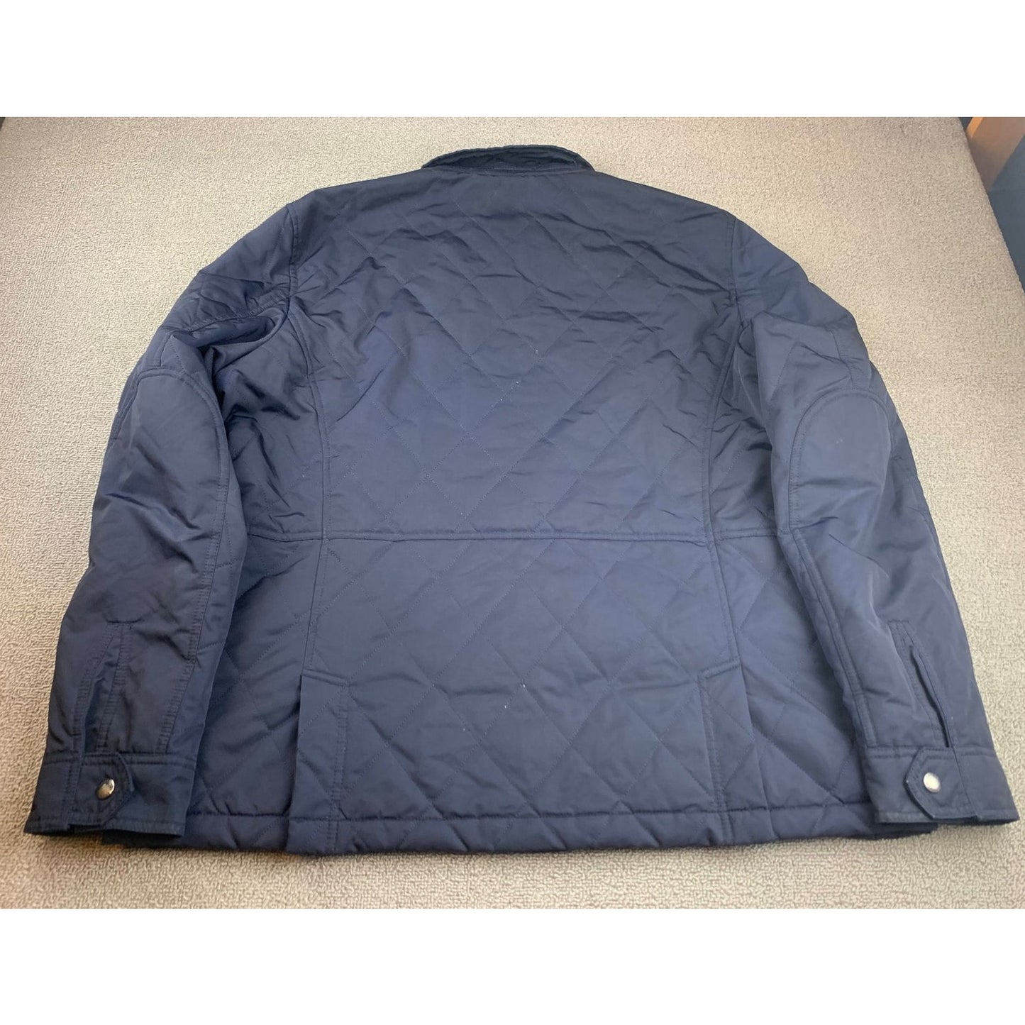 Banana Republic Quilted Field Jacket Men’s XL Navy Snap Front Pockets