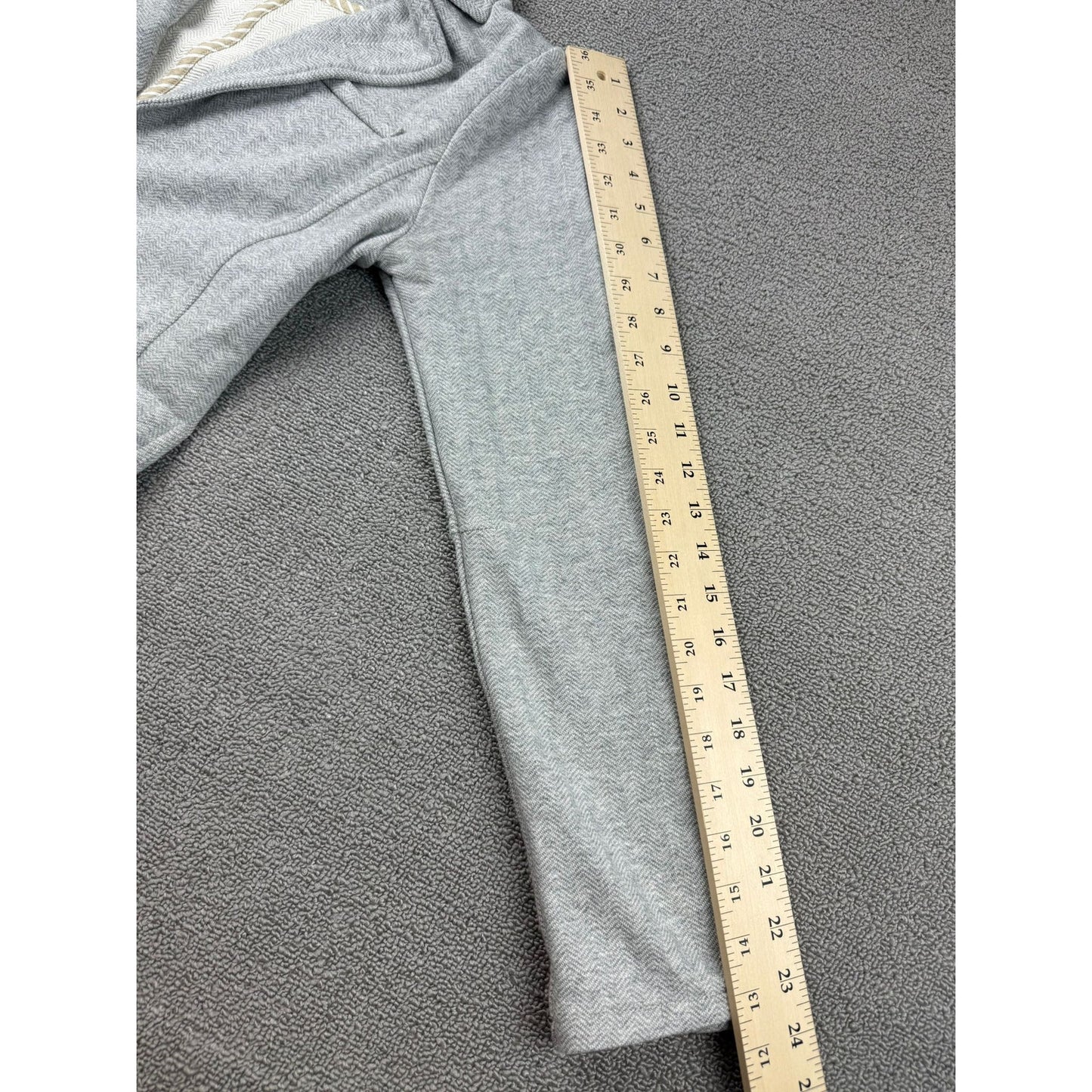 Ecru Women Small Gray Knit Blazer Light Weight Minimalist