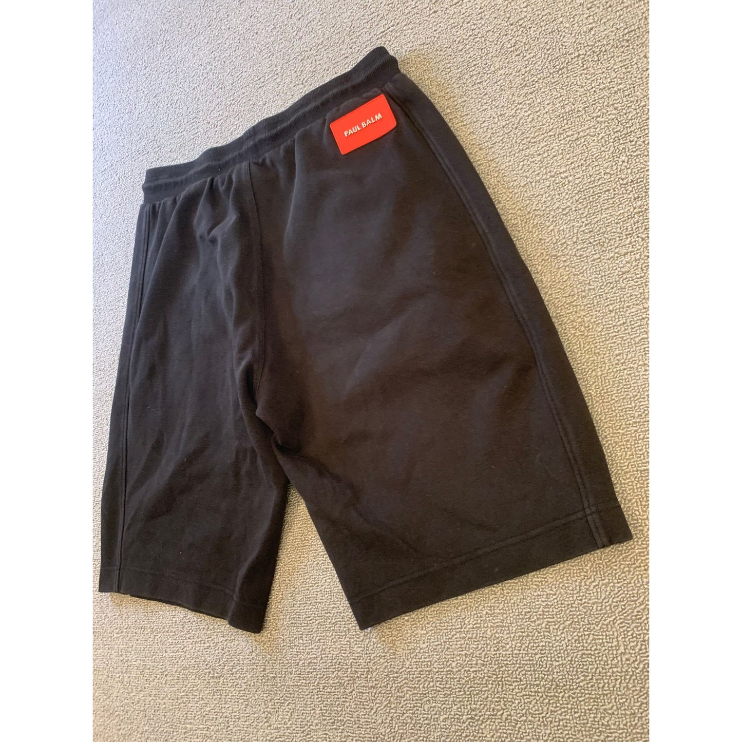 Paul Balm Male Medium Black Red Wolf Graphic Sweat Shorts