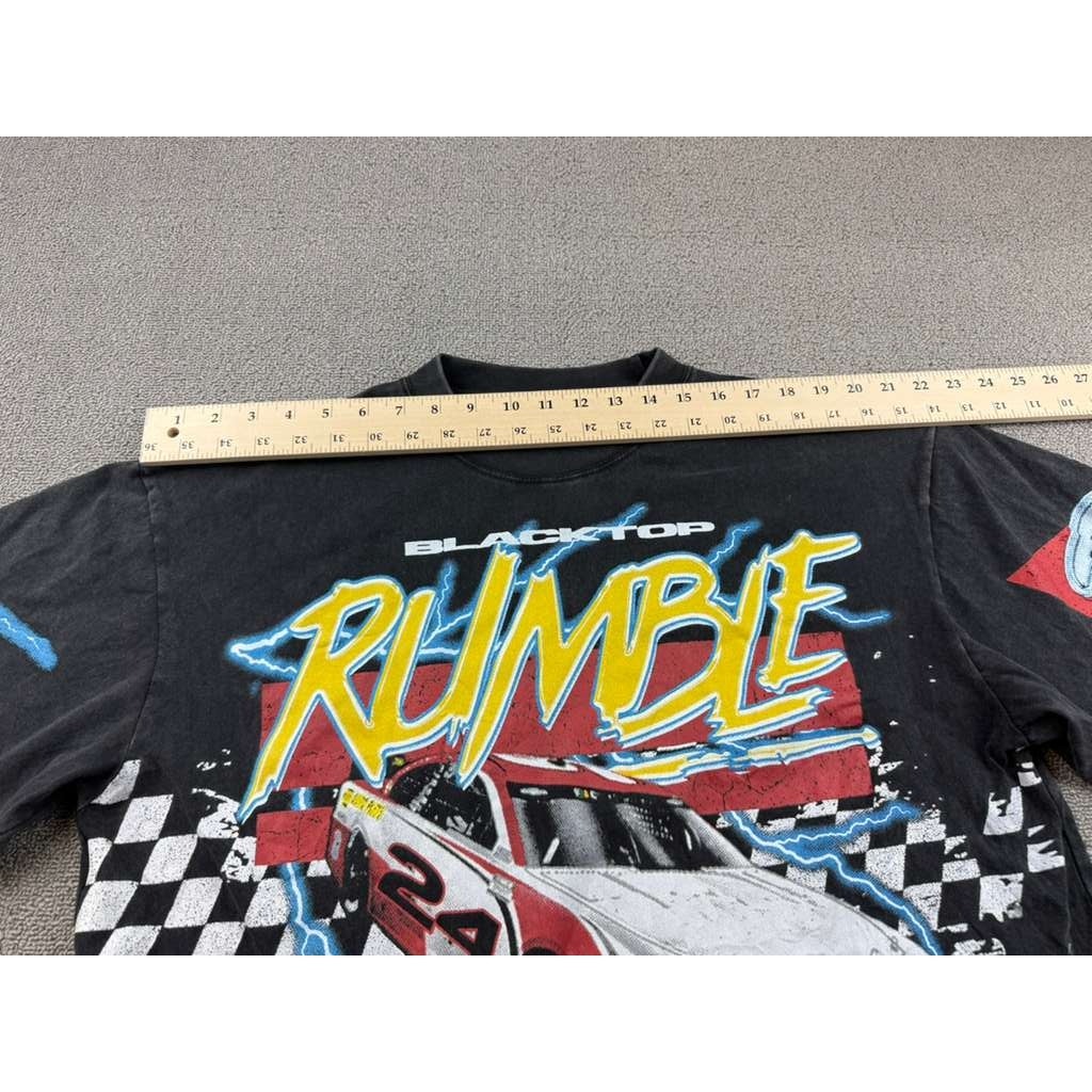 PacSun Blacktop Rumble AMERICAN MOTORSPORT NASCAR Graphic Black Large T Shirt