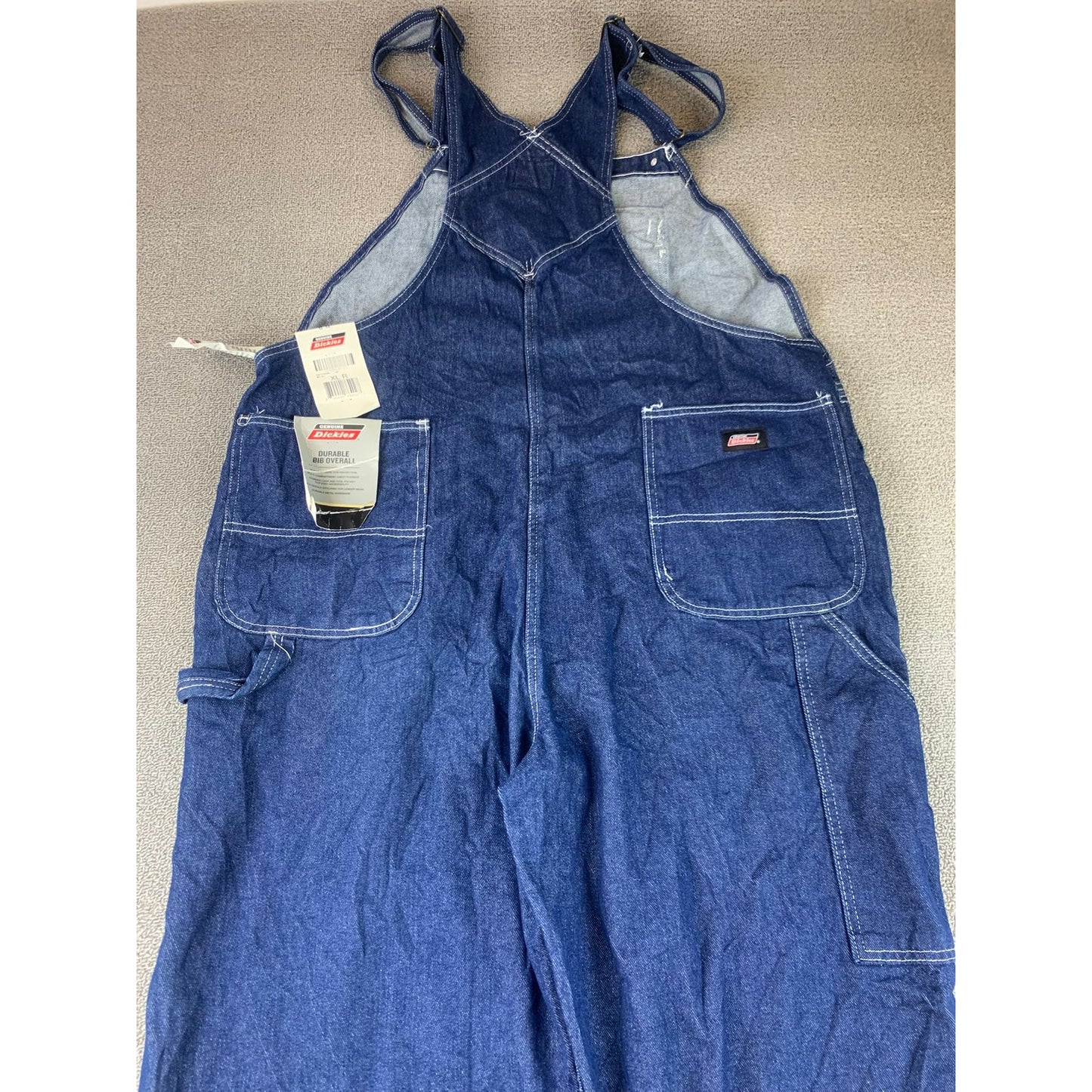 Dickies Overalls Men's XL R Dark Blue Denim Bib Jeans Workwear Overalls