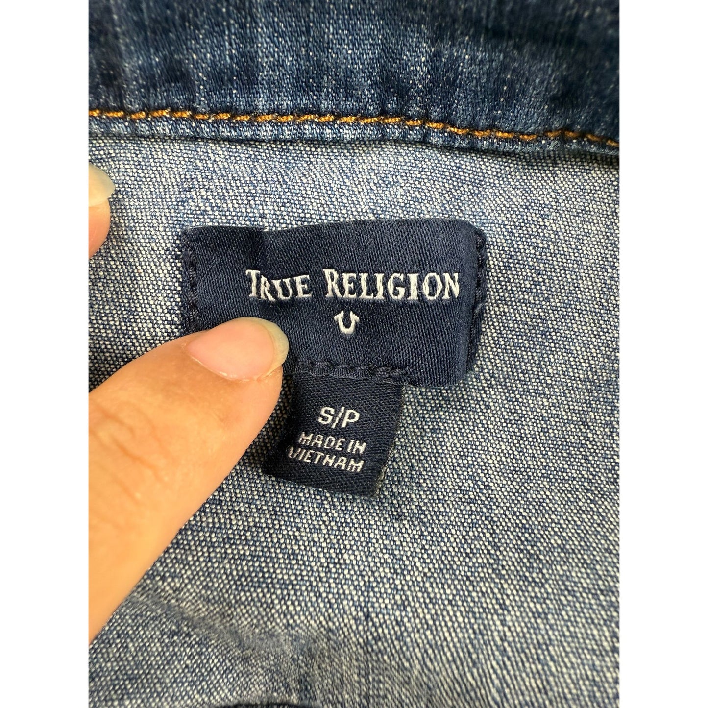 True Religion Women's Small Blue Denim Jumpsuit Romper