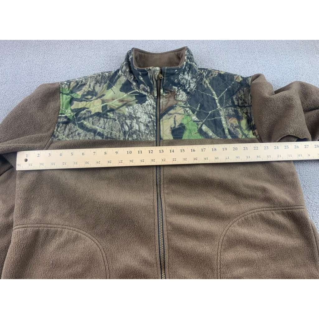 Sports Afield Jacket Camo Men's XL Full Zip Pockets Brown Woodland Hunting