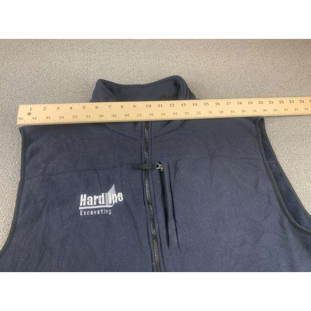 Carhartt Men's Size XXL Dark Blue Fleece Vest Full Zip Workwear Pocket