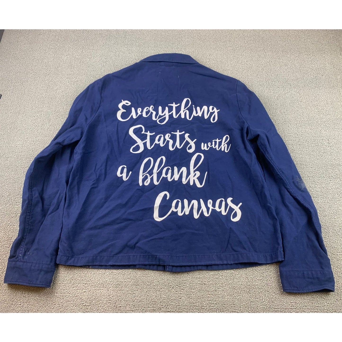 Zara Womens Large Shacket Blue Denim Everything Starts With A Blank Canvas