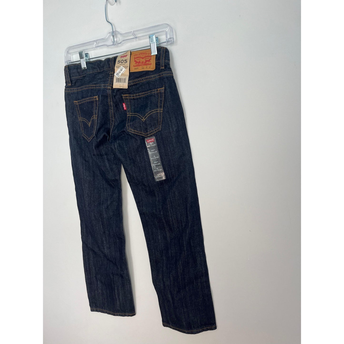 Levi's 505 Regular Boys 10 Reg 25x25 Dark Wash Straight Jeans
