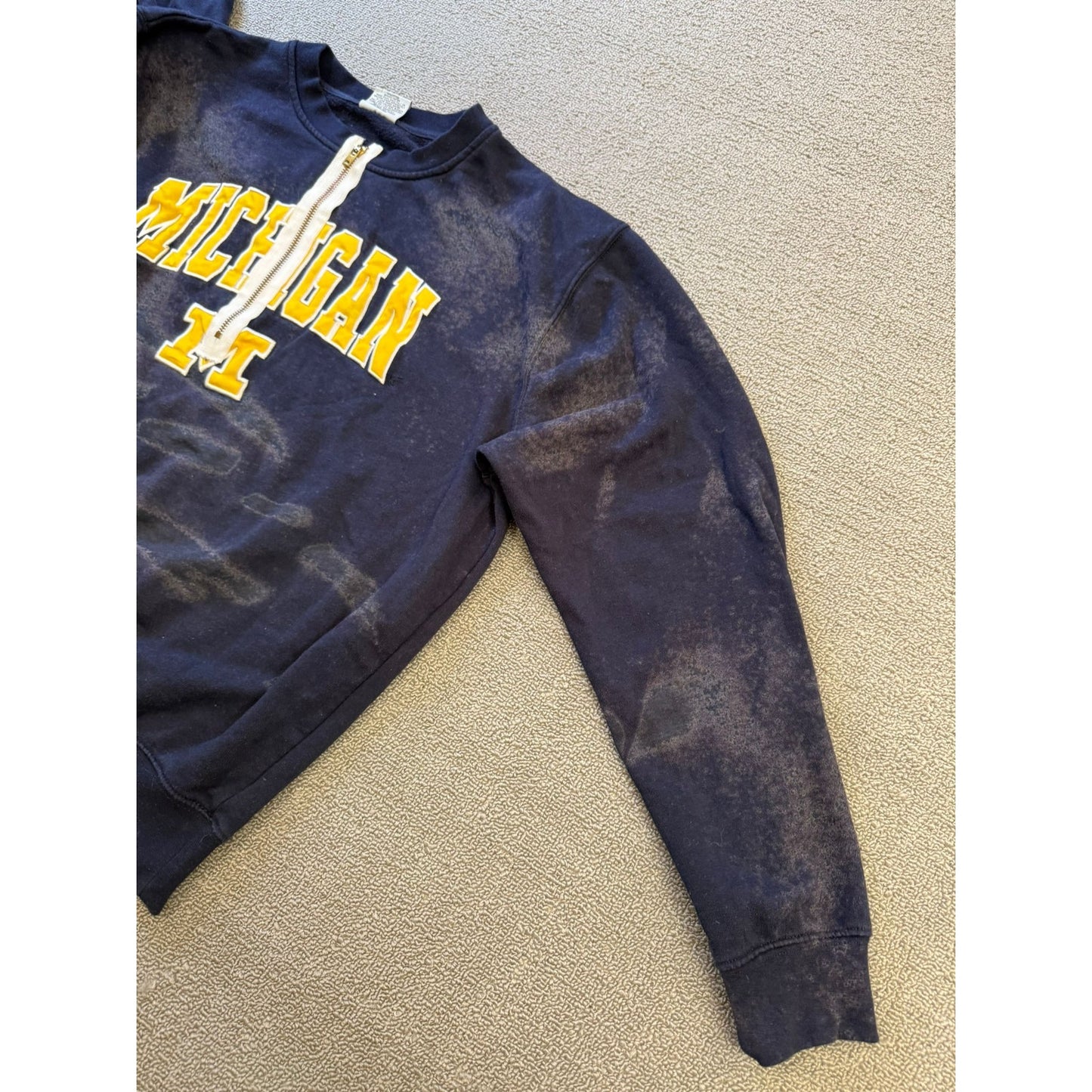Stadium Athletics Men Large Blue Michigan Pullover Crewneck Sweatshirt