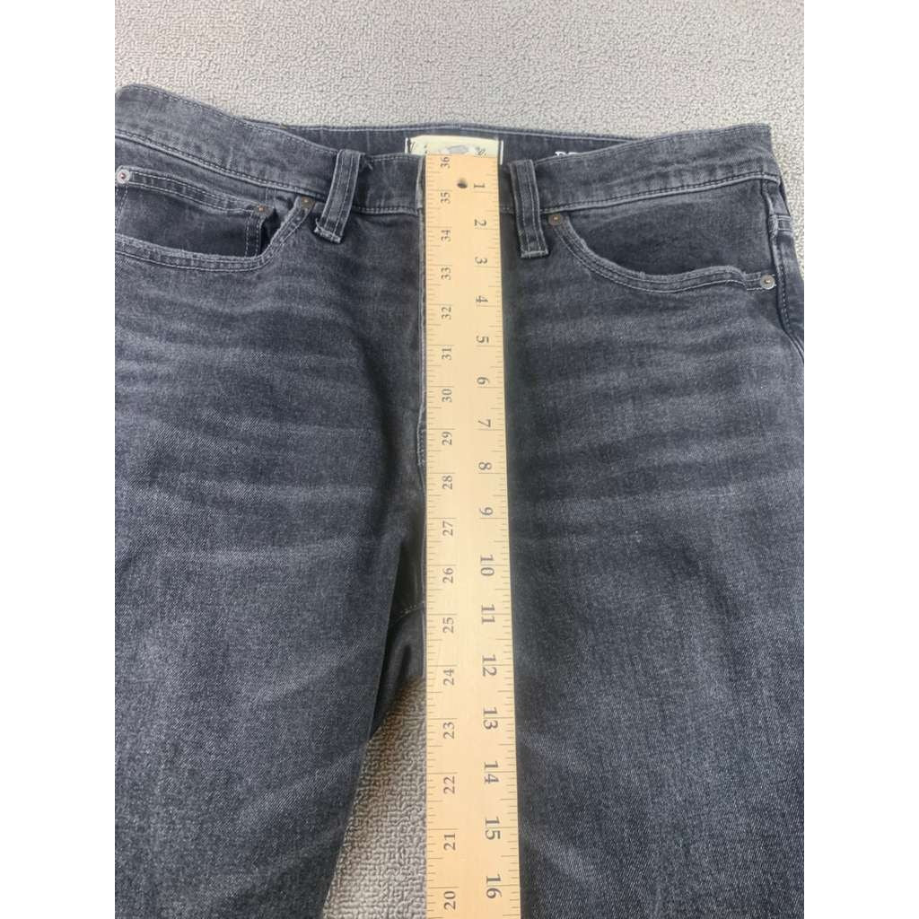 Madewell Jeans Mens W33 L34 Black Denim Washed Relaxed Tapper All Seasons