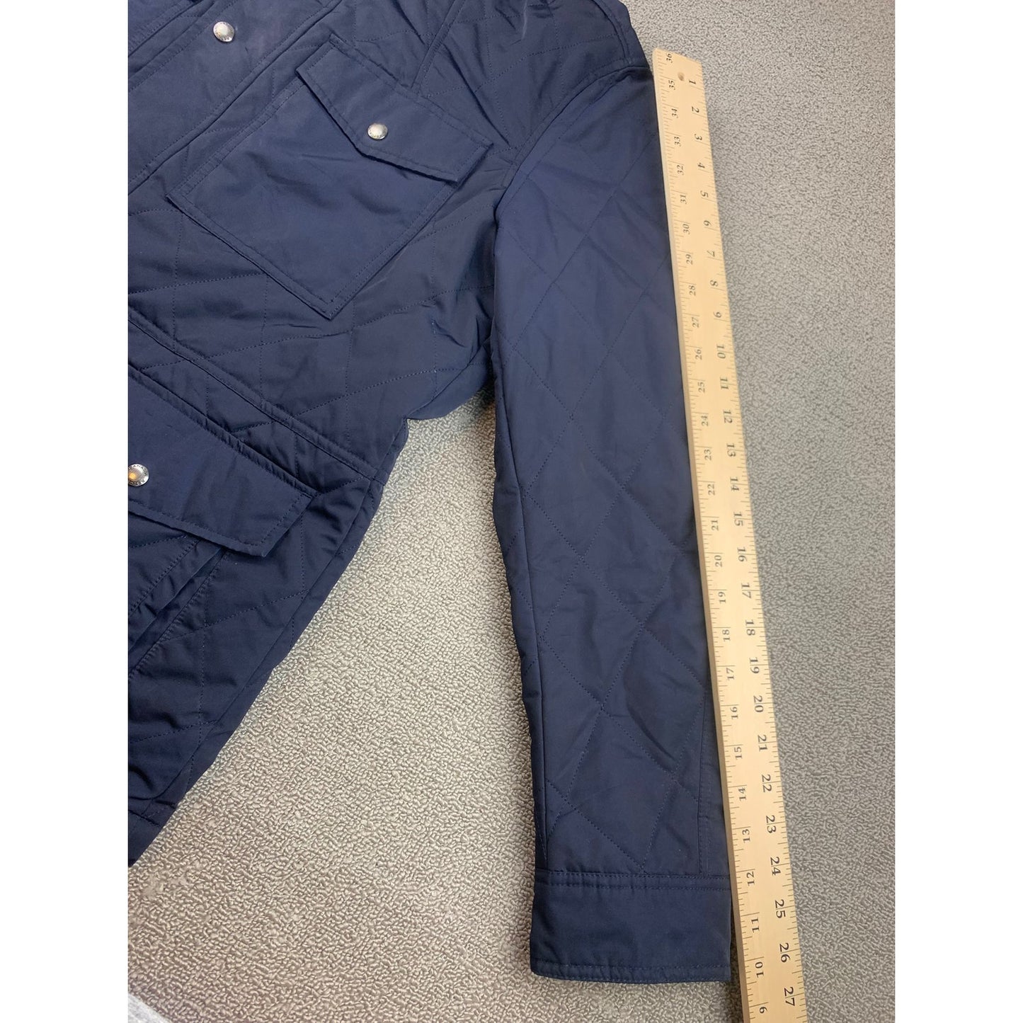 Banana Republic Quilted Field Jacket Men’s XL Navy Snap Front Pockets