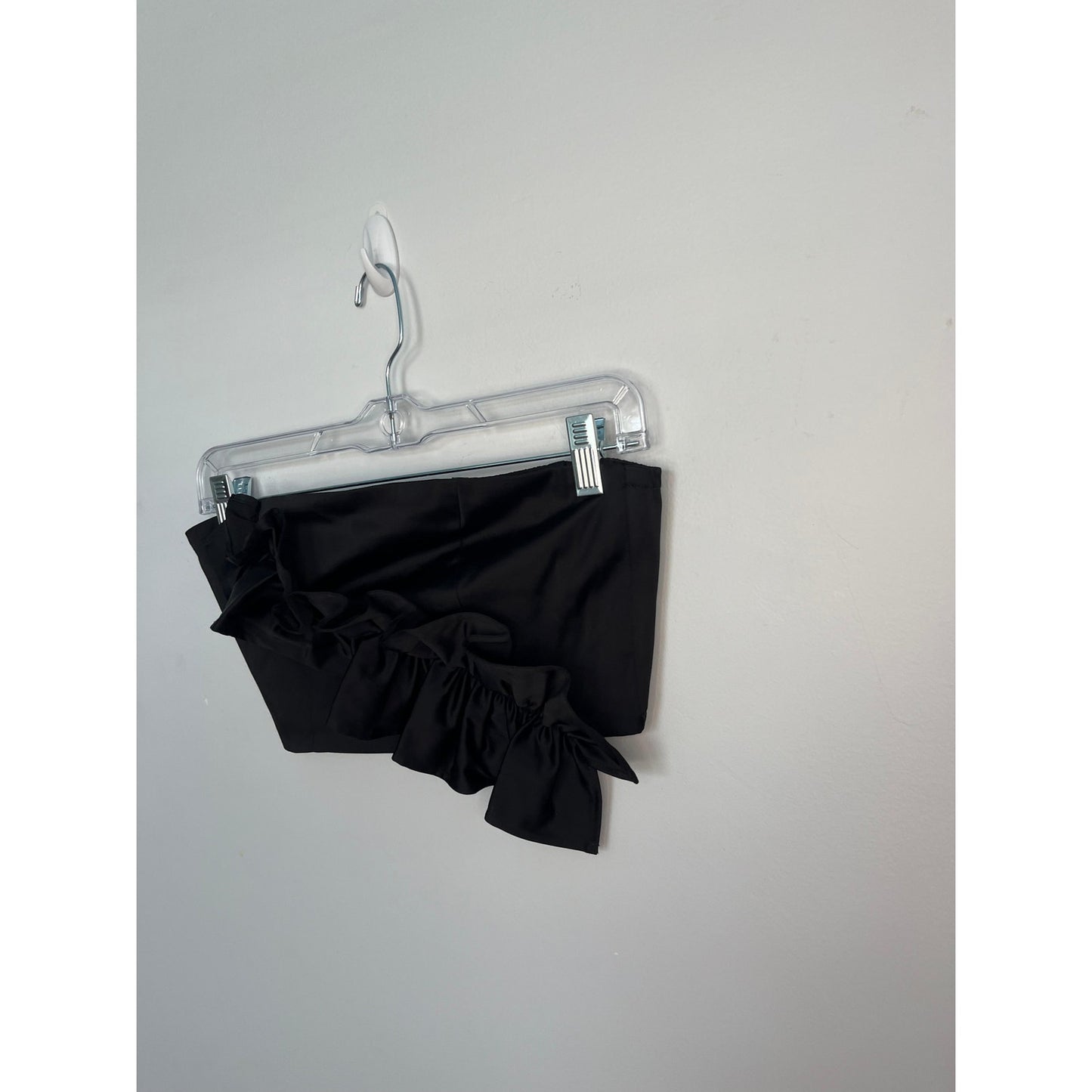 & Other Stories Black Strapless Ruffle Top Women US6 One Shoulder Partywear
