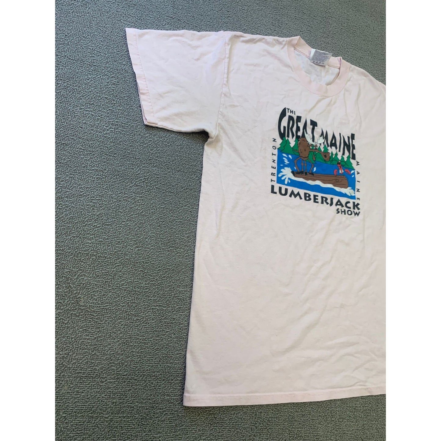 Port And Company Men Medium Pink The Great Maine Lumberjack Show T-Shirt