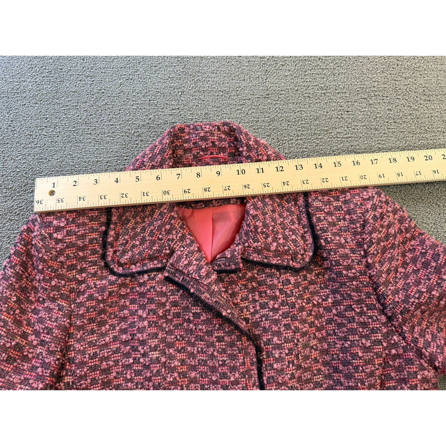 Emanuel Ungaro Size 14 Womens Pink Tweed Blazer Jacket