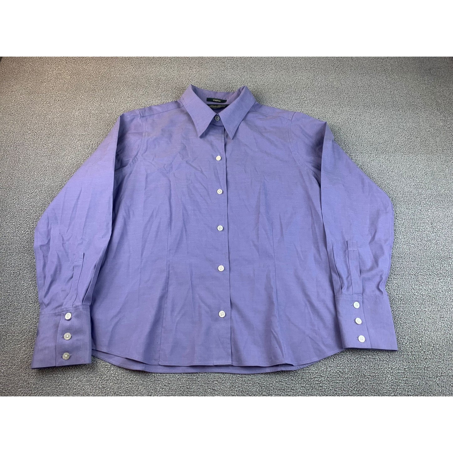 Eddie Bauer Women's Petite M Purple Long Sleeve Button Down Shirt Top