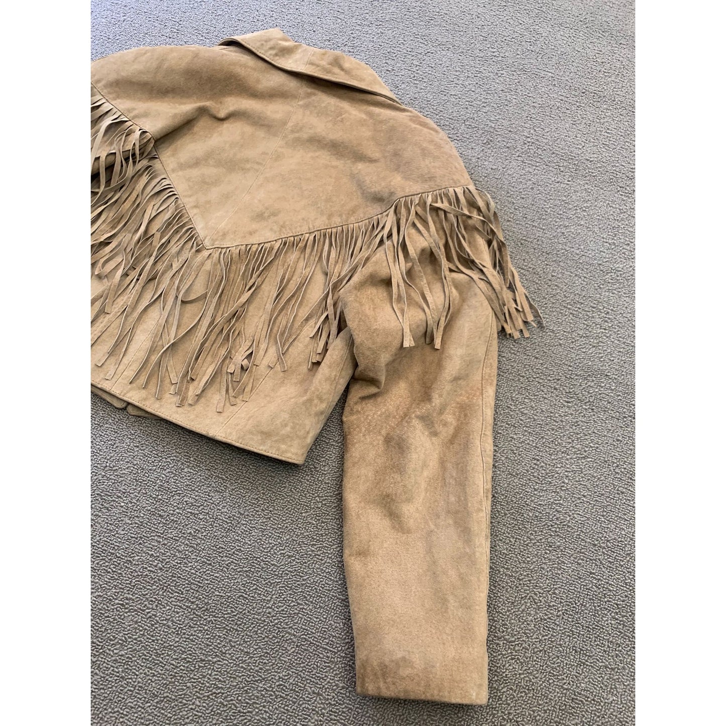 Vintage ADLER Women's Medium Suede Fringe Cropped Jacket