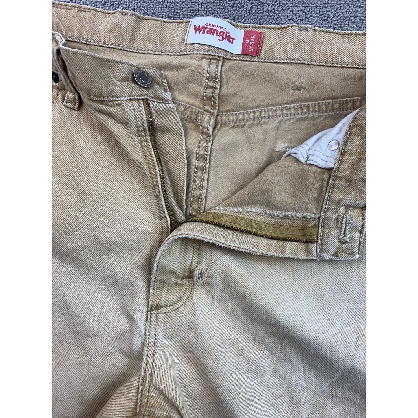 Wrangler Jeans 2000's Era Men's 36x32 Tan Denim Jeans Work Casual
