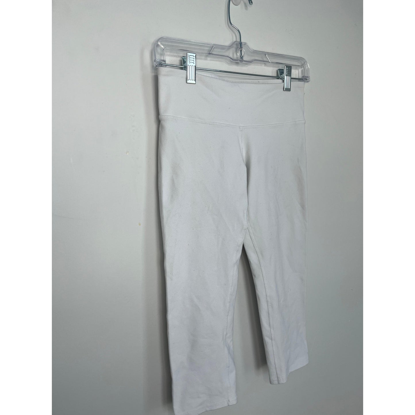 Alo Yoga Airbrush Capri Leggings Women S White High Waist Cropped Activewear