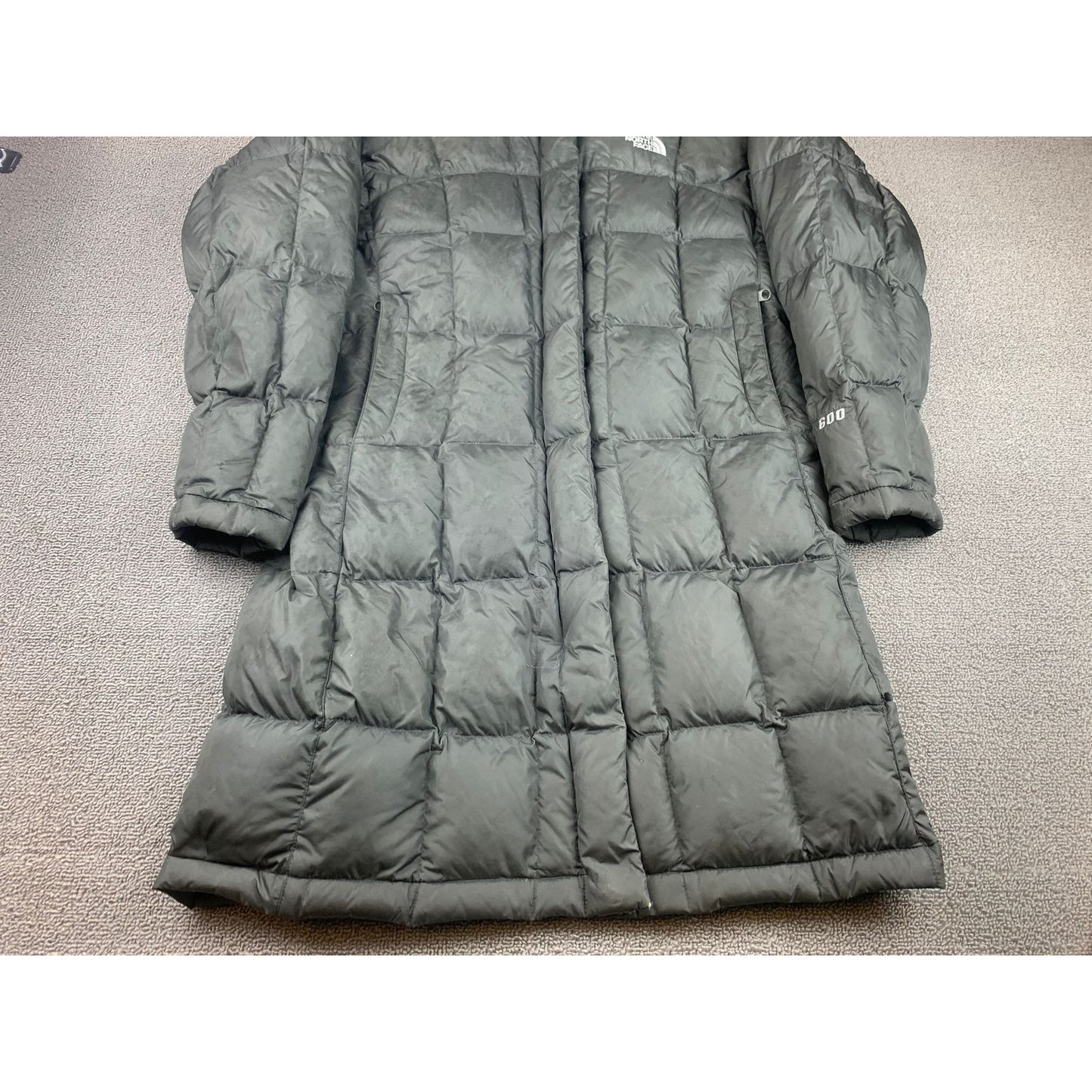 The North Face 600 Womens XS Black Hooded Parka Puffer Down Coat Jacket