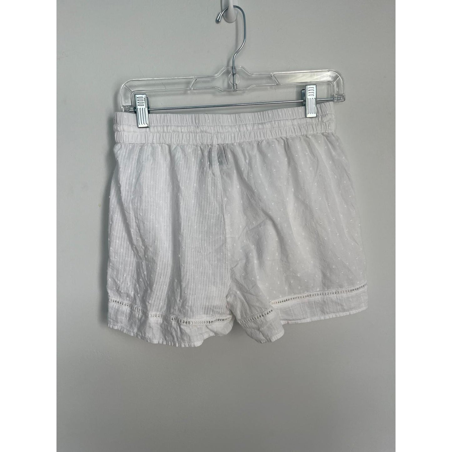 Joie White Cotton Embroidered Shorts Women Small Tassel Trim Boho Summer