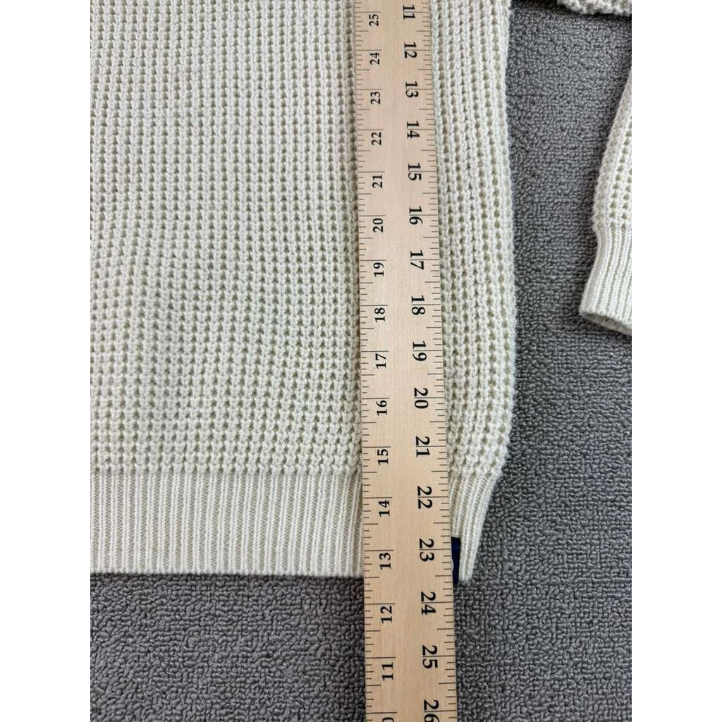 Long Wharf Women's Medium White Montauk SeaWell Crew Fisherman Sweater