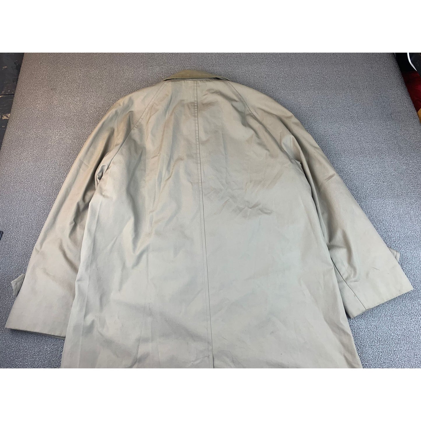 Vintage London Fog Men's Size 36 Regular Beige Full Length Trench Rain Coat