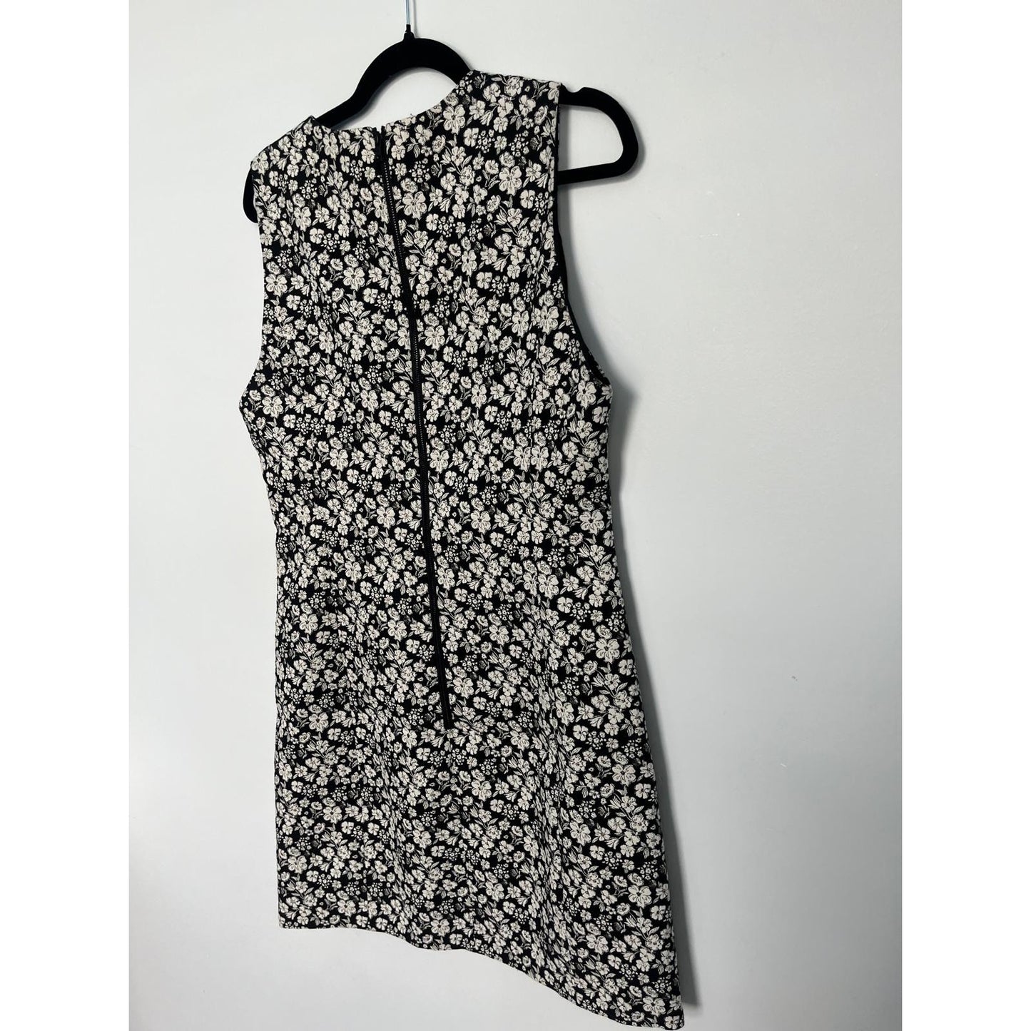 Alice + Olivia Mini Dress Women 14 Floral Sleeveless Black White Party