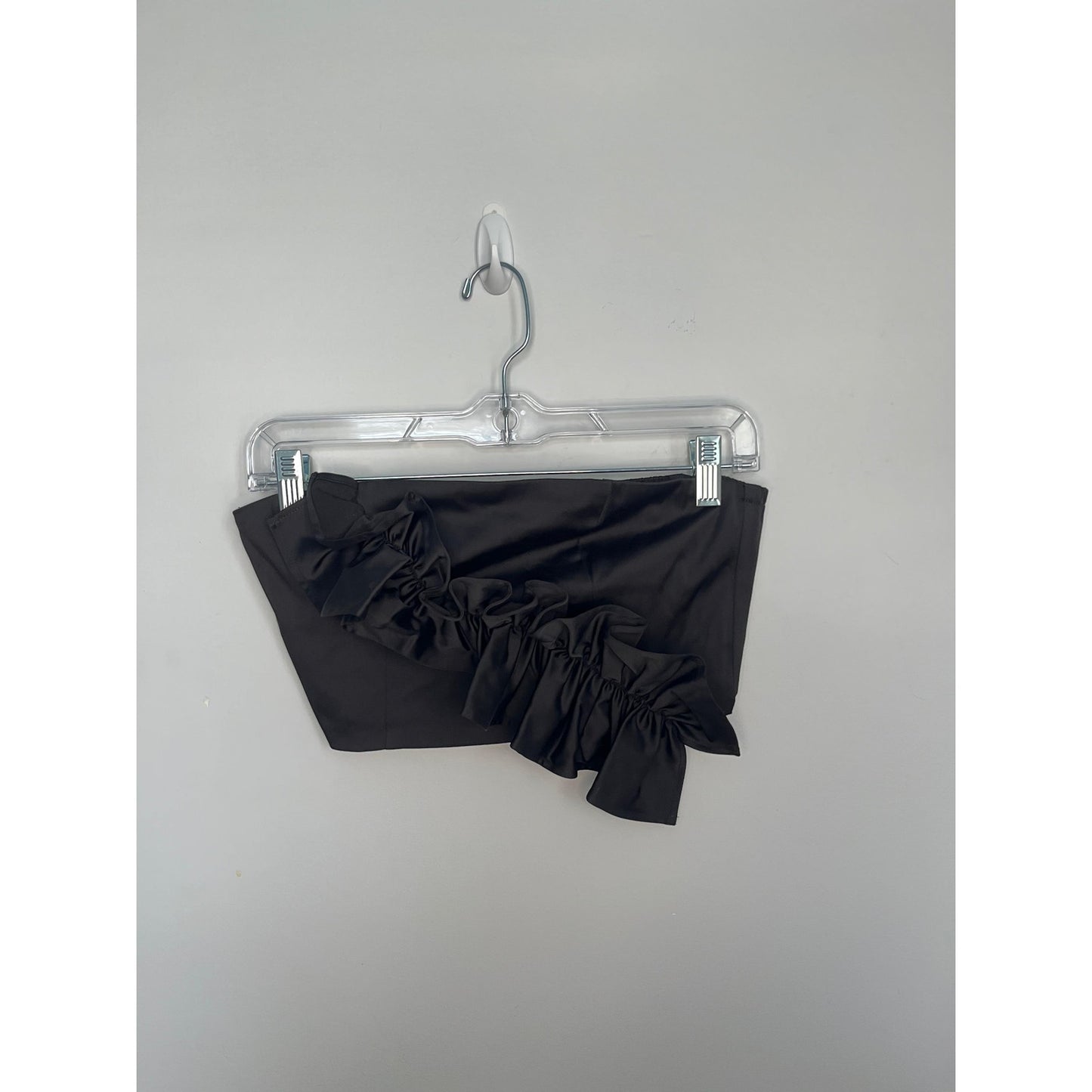 & Other Stories Black Strapless Ruffle Top Women US6 One Shoulder Partywear