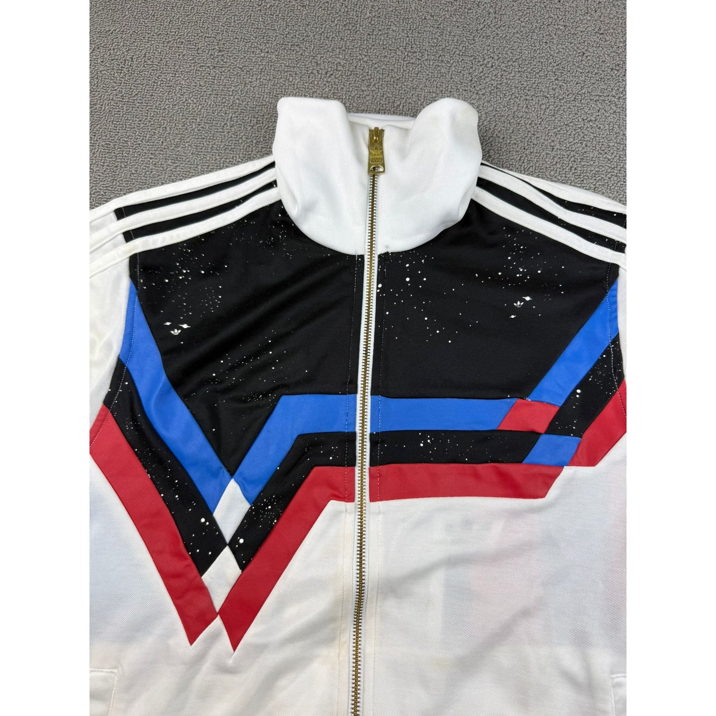 Vintage Adidas Men Small White Red Blue Track Jacket Star Wars Limited Edition