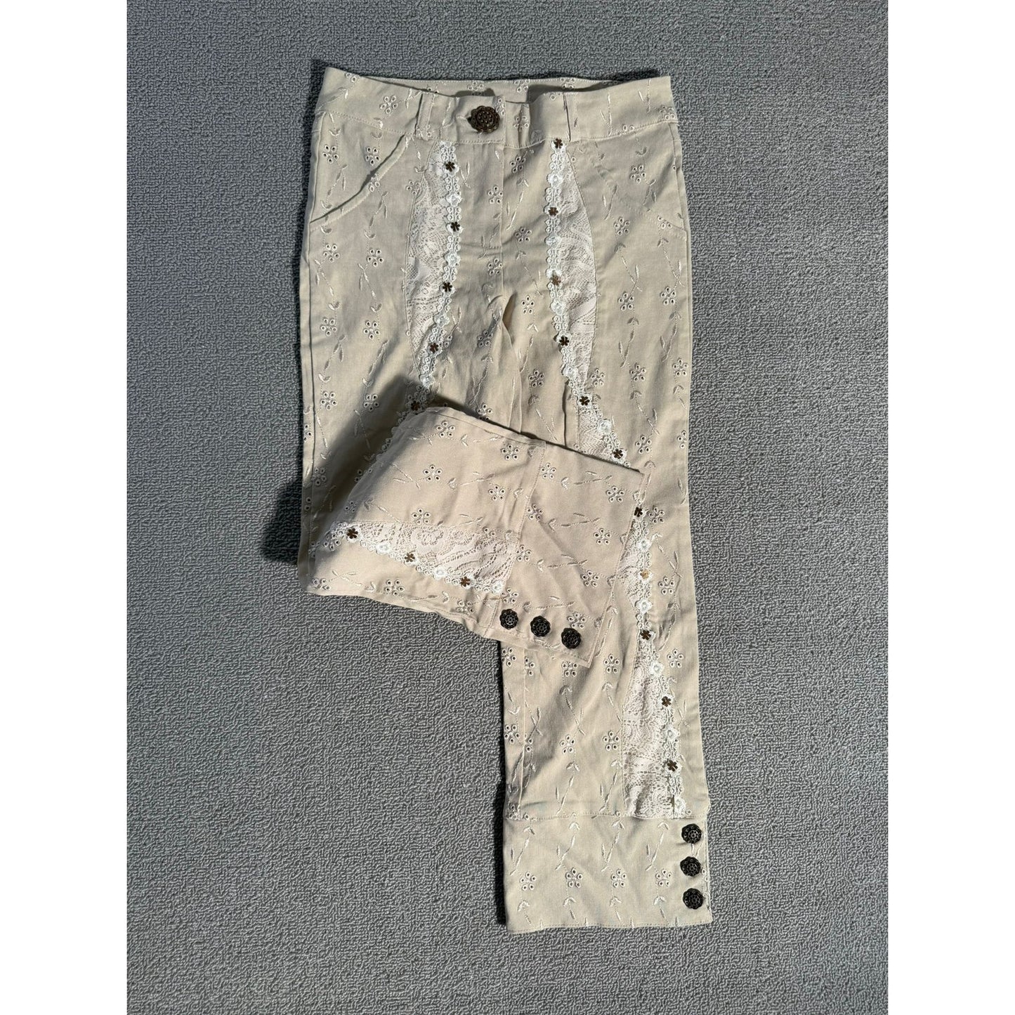 ETS Elements for Women Embroidered Capri Pants Size 36